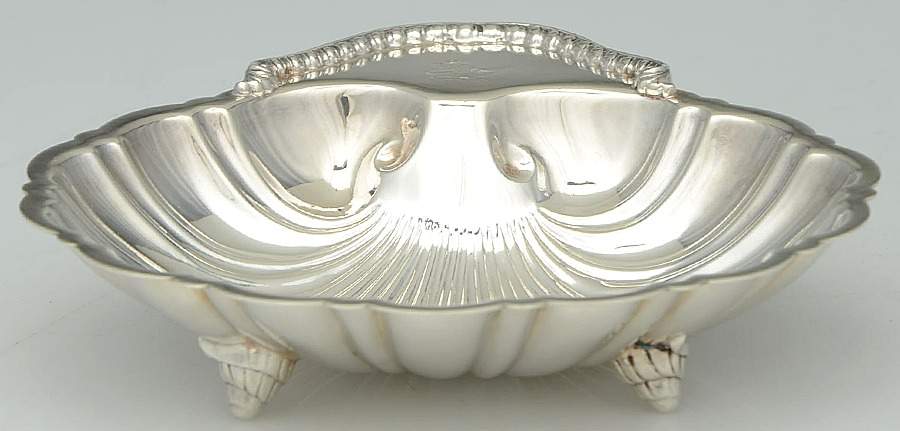 Silverplate Hollowware Small Plated Shell Bon Bon Bowl by Gorham Silver-1