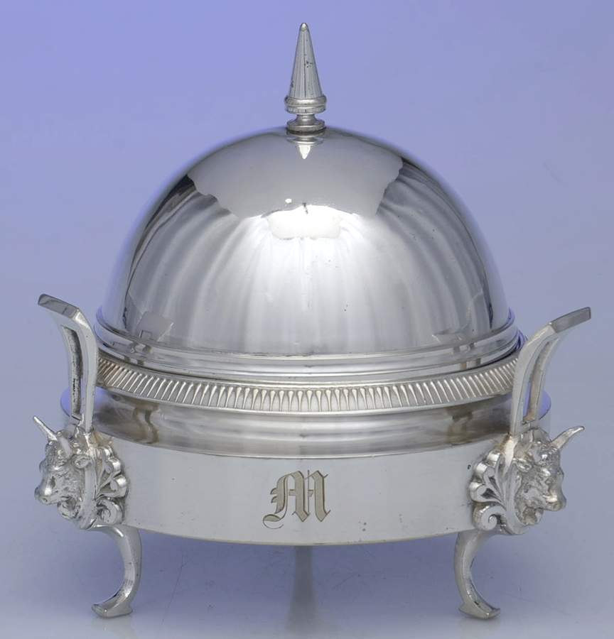 Silverplate Hollowware Round Covered Butter Dish & Strainer by Gorham Silver-1