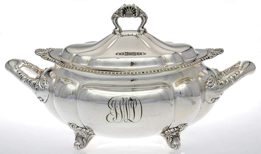 Silverplate Hollowware Tureen & Lid by Gorham Silver-1