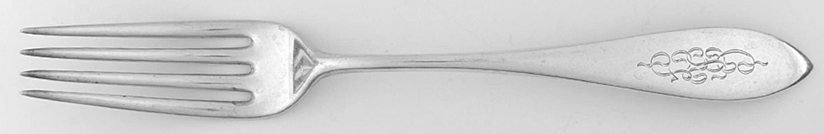 Mothers-Old (Sterling, 1875) Monogram Fork by Gorham Silver-1