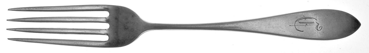 Mothers-Old (Sterling, 1875) Monogram Fork by Gorham Silver-1