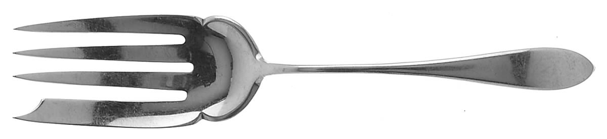 Mothers-Old (Sterling, 1875) Small Solid Cold Meat Serving Fork by Gorham Silver-1