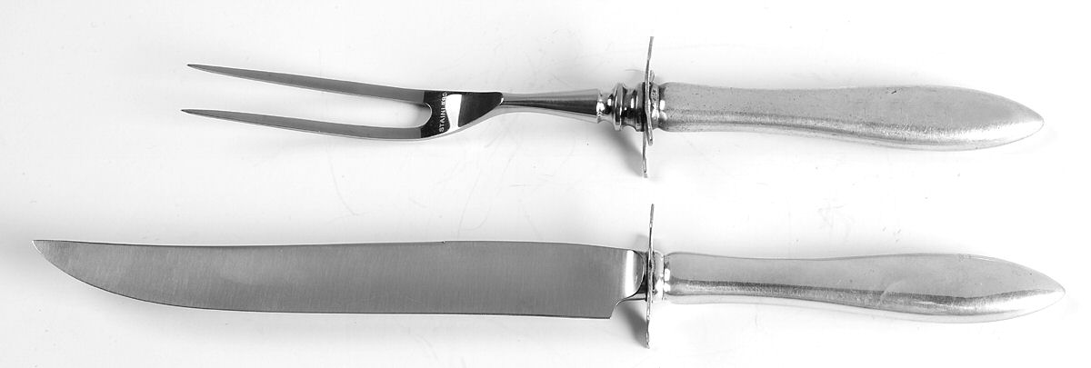 Mothers-Old (Sterling, 1875) Small Stainless Blade 2-Piece Steak Carving Set by Gorham Silver-1