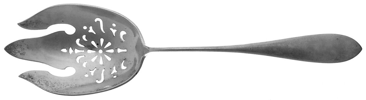 Mothers-Old (Sterling, 1875) Vegetable Serving Fork (Solid) by Gorham Silver-1