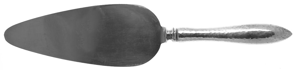 Mothers-Hammered (Sterling, 1875) Pie Server with Silverplate Blade by Gorham Silver-1