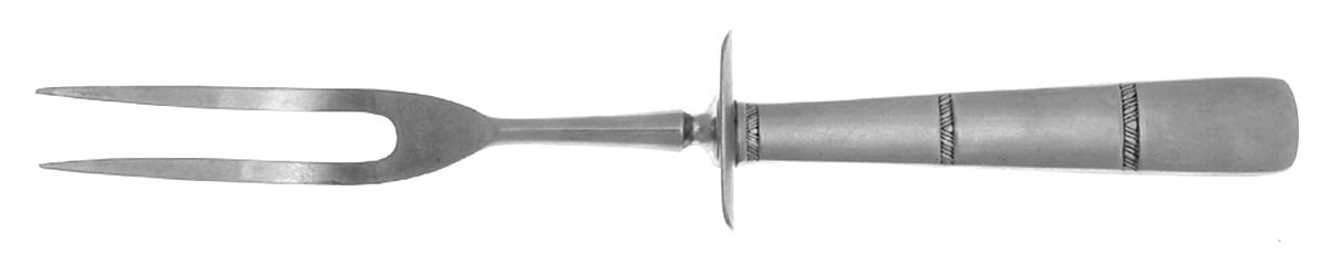 Motif (Stainless) Small Steak Carving Fork with Stainless Prongs by Gorham Silver-1