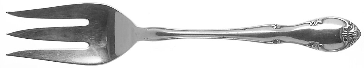 Musette (Stainless) Medium Solid Cold Meat Serving Fork by Gorham Silver-1