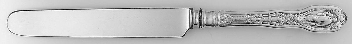 Mythologique (Str, 1894, Old, Mono, NoBeads, Noface Blunt Hollow Knife with Bolster by Gorham Silver-1