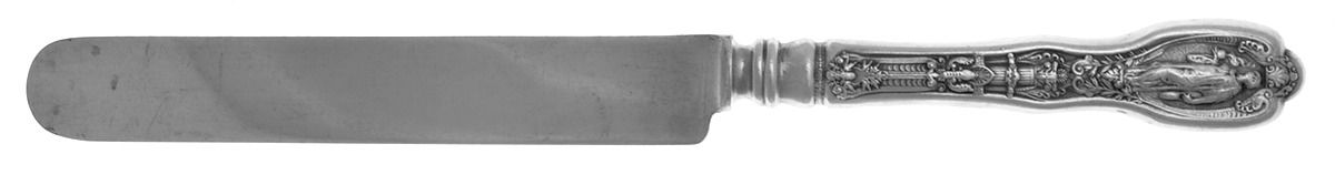 Mythologique (Sterling, 1894, Old, NoBeads, NoFaceBow) Blunt Hollow Knife with Bolster by Gorham Silver-1