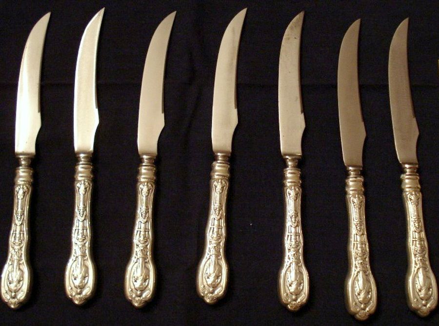 Mythologique (Sterling, 1894, Old, NoBeads, NoFaceBow) Individual Bird Knife with Stainless Blade by Gorham Silver-1
