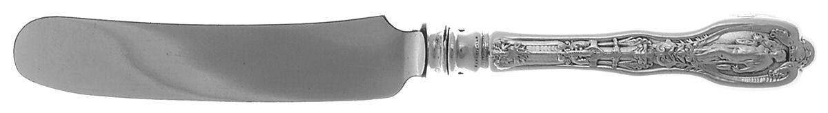 Mythologique (Sterling, 1894, Old, NoBeads, NoFaceBow) Old French Hollow Knife with Bolster by Gorham Silver-1