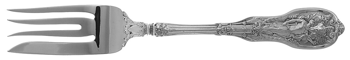 Mythologique (Str, 1894, Old, Mono, NoBeads, Noface Large Individual Solid Fish/Salad Fork by Gorham Silver-1