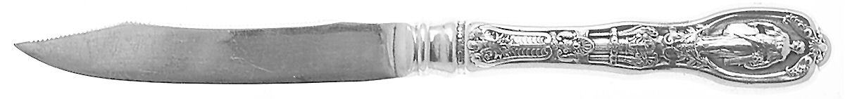 Mythologique (Sterling, 1894, Old, NoBeads, NoFaceBow) Individual Fruit Knife with Silverplate Blade by Gorham Silver-1
