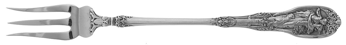 Mythologique (Sterling, 1894, Old, NoBeads, NoFaceBow) Oyster Fork by Gorham Silver-1