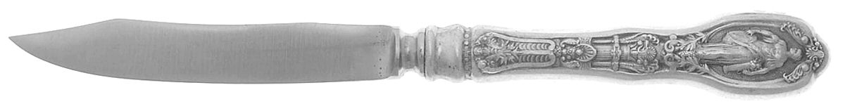 Mythologique (Str, 1894, Old, Mono, NoBeads, Noface Individual Fruit Knife with Stainless Blade by Gorham Silver-1