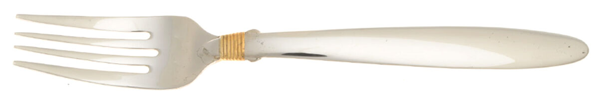 Narragansett Gold (Stainless, Gold Accent, Wings) Fork by Gorham Silver-1