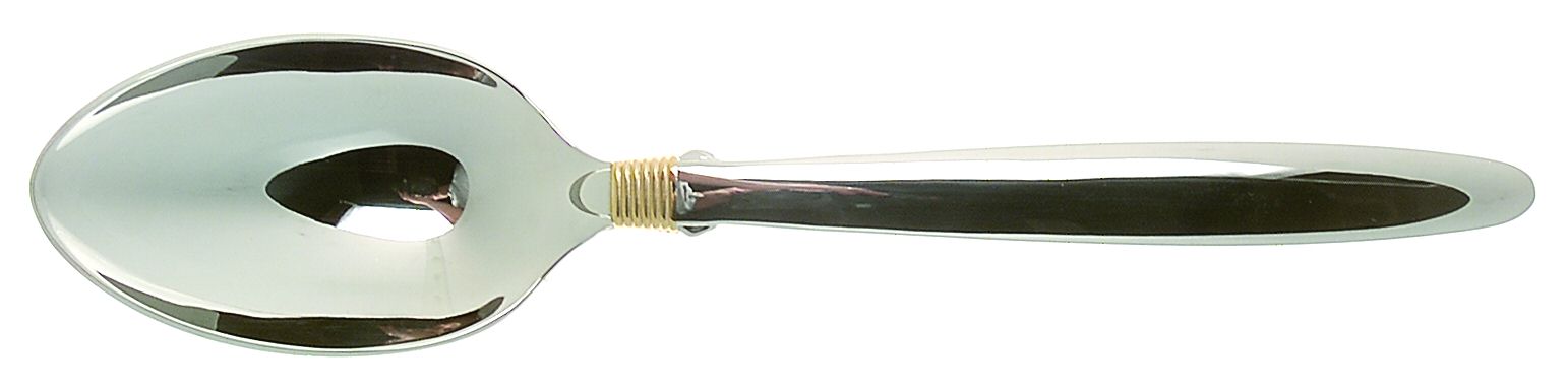 Narragansett Gold (Stainless, Gold Accent, Wings) Tablespoon (Serving Spoon) by Gorham Silver-1