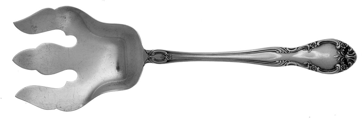New Elegance (Silverplate, 1947) Solid Salad Serving Fork by Gorham Silver-1