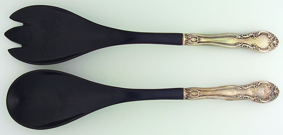 New Elegance (Silverplate, 1947) Plastic Bowl 2-Piece Salad Set by Gorham Silver-1