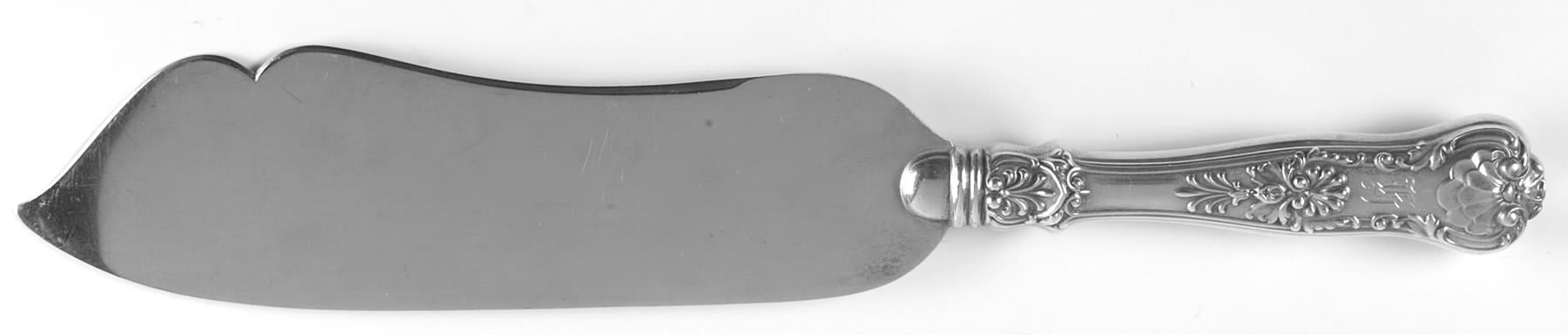 New Queens (Sterling, 1895) Large Hollow Handle Ice Cream Slicer Sterling Bld by Gorham Silver-1
