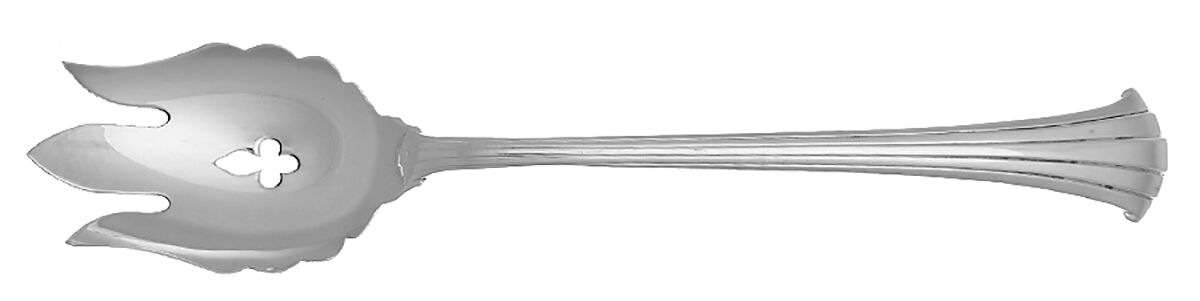 Newport Scroll (Sterling, 1983) Vegetable Serving Fork Solid  HC by Gorham Silver-1