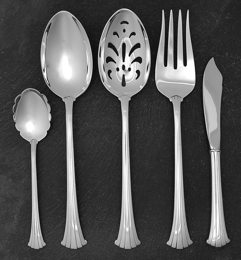 Newport Scroll (Sterling, 1983) 5 Piece Hostess Set by Gorham Silver-1