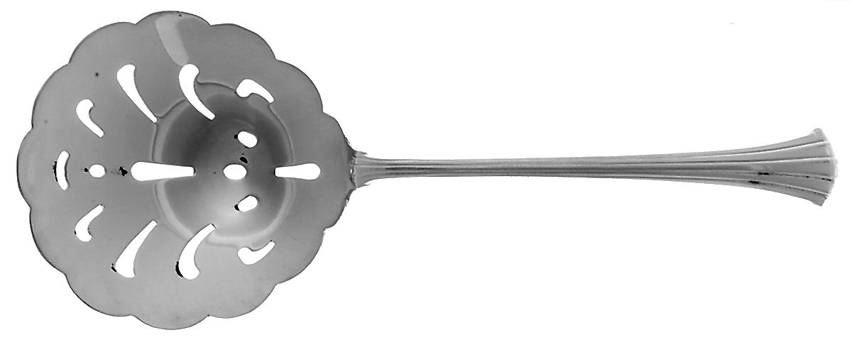 Newport Scroll (Sterling, 1983) Solid Bon Bon Spoon with Pierced Bowl by Gorham Silver-1