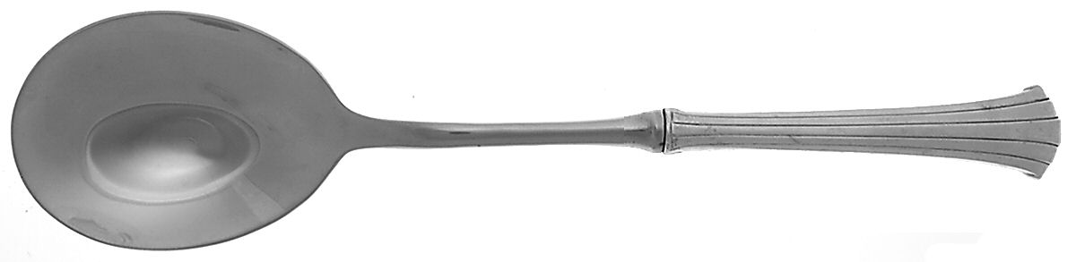Newport Scroll (Sterling, 1983) Salad Servng Spoon with Stainless Bowl by Gorham Silver-1