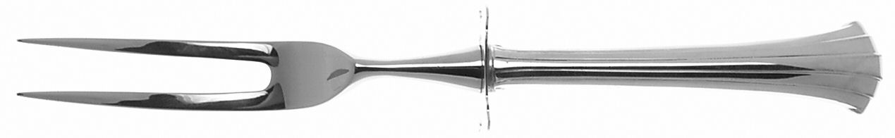Newport Scroll (Sterling, 1983) Small Carving Fork W/Sterling Guard by Gorham Silver-1