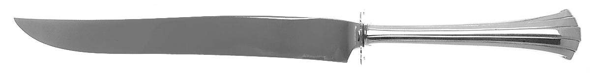 Newport Scroll (Sterling, 1983) Large Carving/Roast Knife StnlBl w/Sterling Guard by Gorham Silver-1