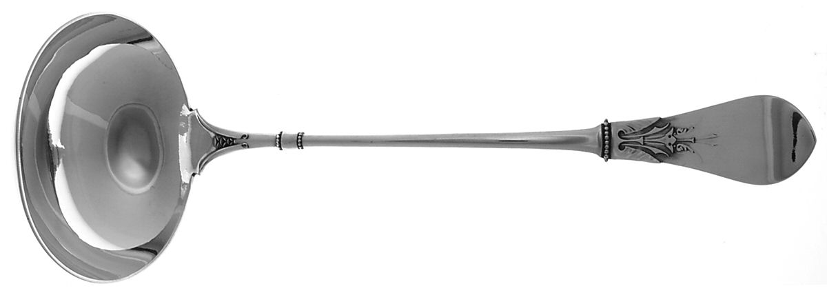 New Tipt (Sterling, 1871) Large Solid Soup Ladle by Gorham Silver-1