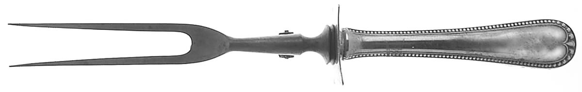 Newcastle (Sterling, 1895) Large Stainless-Prong Roast Carving Fork by Gorham Silver-1