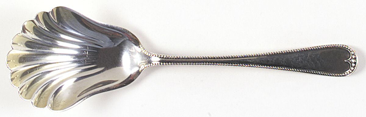 Newcastle (Sterling, 1895) Large Solid Shell Berry/Casserole Spoon by Gorham Silver-1