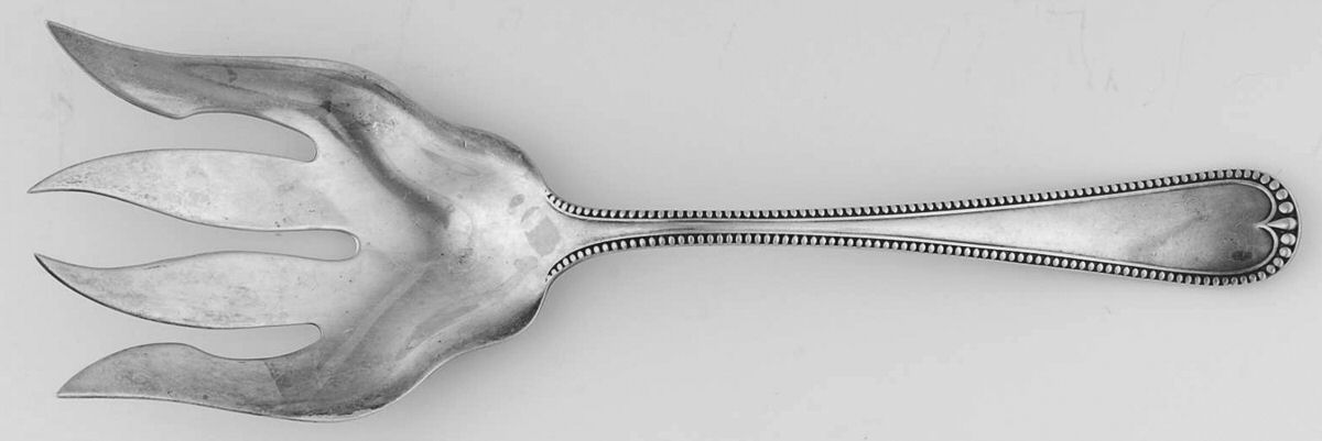 Newcastle (Sterling, 1895) Small Solid Fish Serving Fork by Gorham Silver-1