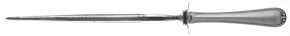 Newcastle (Sterling, 1895) Large Roast Steel Rod Knife Sharpener by Gorham Silver-1