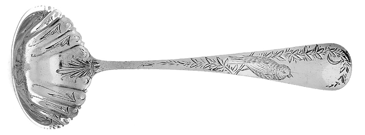 Nightingale (Sterling, 1885, No Monograms) Solid Gravy Ladle by Gorham Silver-1