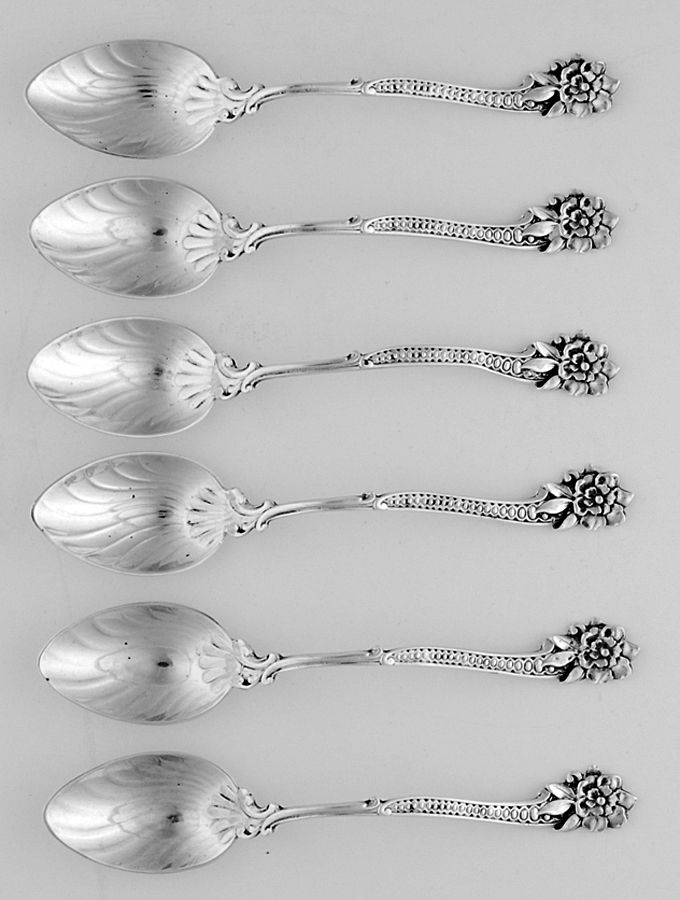 No. 18-C (Sterling, 1895) (Set of 6) Demitasse Spoons by Gorham Silver-1