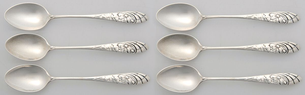 No. 20-C (Sterling, 1885) (Set of 6) Demitasse Spoons by Gorham Silver-1