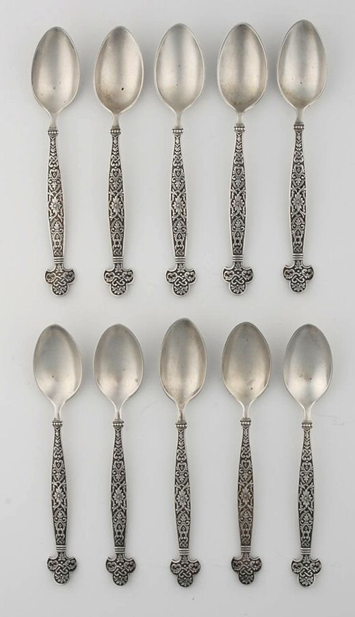 No. 409 (Sterling, 1885) (Set of 10) Demitasse Spoon by Gorham Silver-1