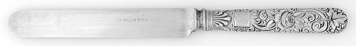 No. 60 (Sterling, 1885) Blunt Hollow Handle Knife W/Bolster by Gorham Silver-1