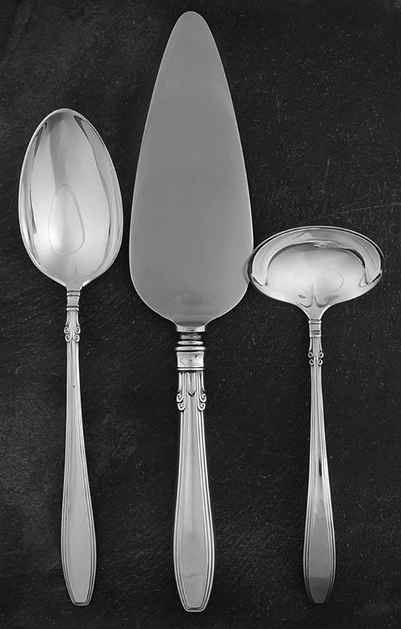 Nocturne (Sterlng, 1938, No Monos) 3 Piece Completer Set by Gorham Silver-1