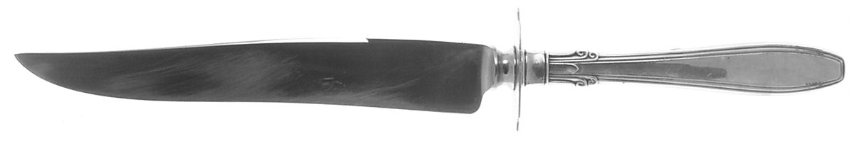 Nocturne (Sterlng, 1938, No Monos) Large Stainless Blade Roast Carving Knife by Gorham Silver-1