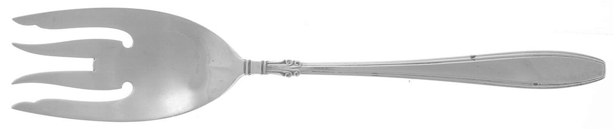 Nocturne (Sterlng, 1938, No Monos) Medium Solid Cold Meat Serving Fork by Gorham Silver-1
