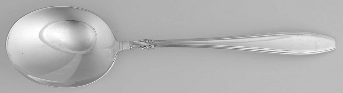 Nocturne (Sterlng, 1938, No Monos) Round Bowl Soup Spoon (Gumbo) by Gorham Silver-1
