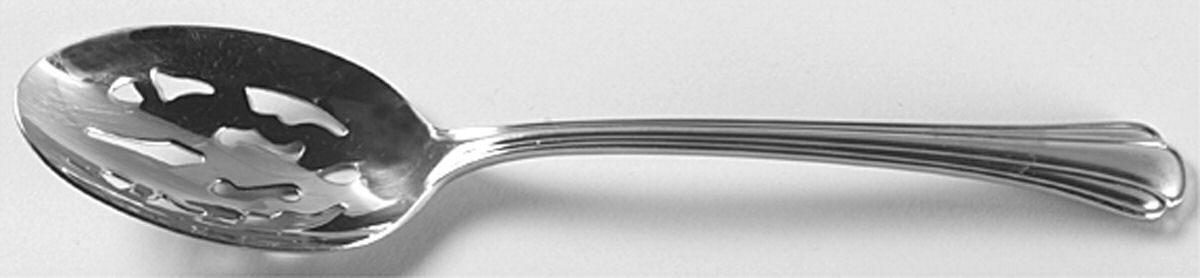 Nouveau (Stainless) Pierced Tablespoon (Serving Spoon) by Gorham Silver-1