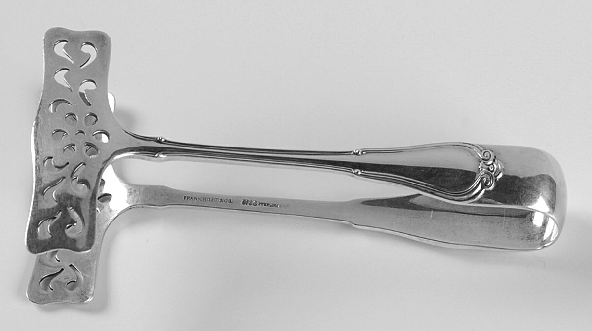 Norfolk-Villa Norfolk (Sterling) Small Solid Sandwich Tongs by Gorham Silver-1
