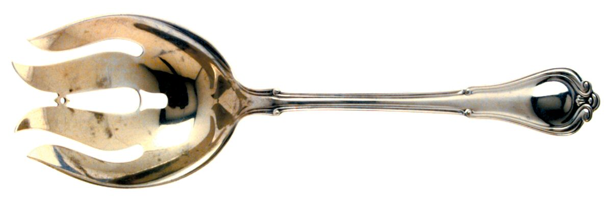 Norfolk-Villa Norfolk (Sterling) Solid Salad Serving Fork by Gorham Silver-1