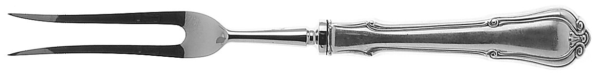 Norfolk-Villa Norfolk (Sterling) Small Steak Carving Fork with Stainless Prongs by Gorham Silver-1