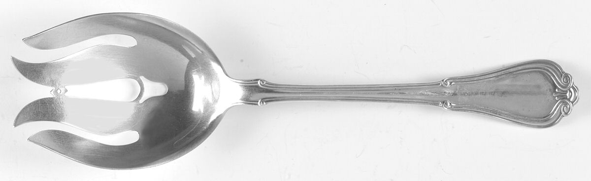 Norfolk-Villa Norfolk (Sterling) Solid Salad Serving Fork by Gorham Silver-1