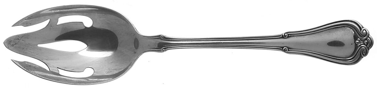 Norfolk-Villa Norfolk (Sterling) Pierced Tablespoon (Serving Spoon) by Gorham Silver-1